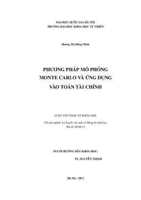 Phương Pháp Mô Phỏng Monte Carlo và Ứng Dụng Trong Toán
