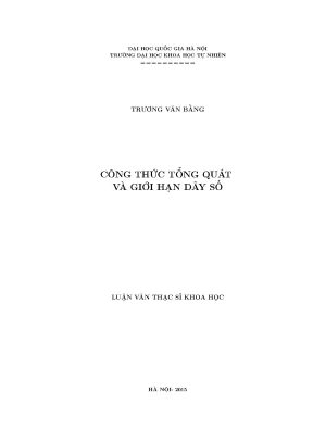 Công Thức Tổng Quát và Giới Hạn Dãy Số trong Toán Học