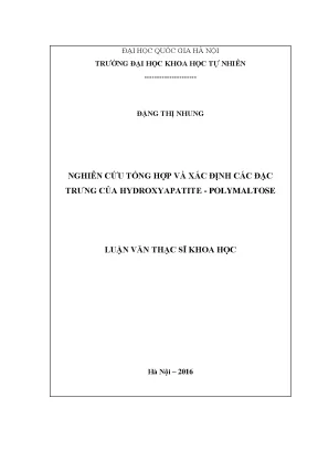Nghiên cứu tổng hợp hydroxyapatite polymaltose và các