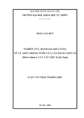 Nghiên cứu khả năng xử lý asen trong nước của cây ráng