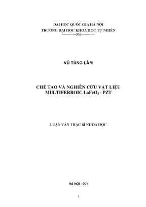 Nghiên cứu và chế tạo vật liệu multiferroic LaFeO3-PZT