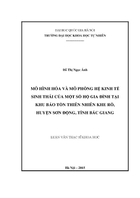Mô Hình Hóa và Mô Phỏng Hệ Kinh Tế Sinh Thái Tại Khu Bảo