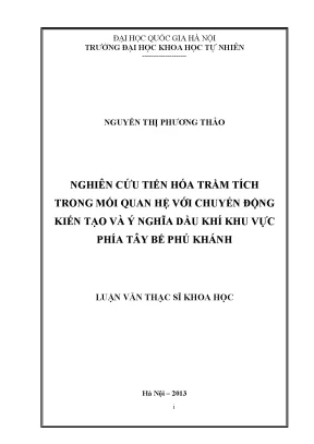 Nghiên cứu tiến hóa trầm tích và ý nghĩa dầu khí khu vực 
