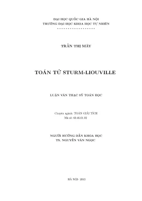 Nghiên cứu toán tử Sturm-Liouville trong luận văn thạc sĩ