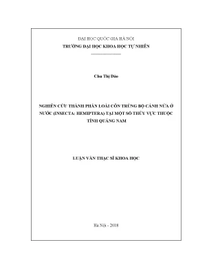 Nghiên cứu thành phần loài côn trùng bộ cánh nửa