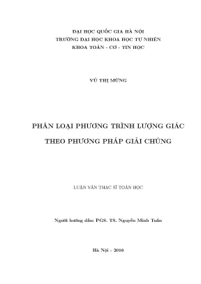 Phân loại phương trình lượng giác: Phương pháp giải hiệu quả