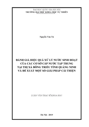 Đánh Giá Hiệu Quả Xử Lý Nước Sinh Hoạt Tại Thị Xã Đông