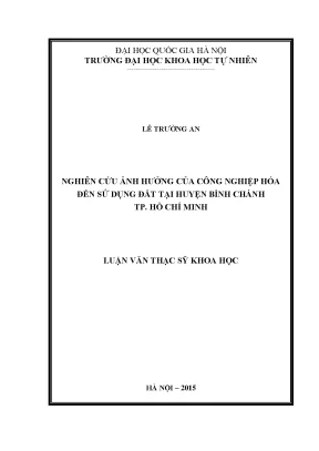 Ảnh Hưởng Của Công Nghiệp Hóa Đến Sử Dụng Đất Tại Huyện