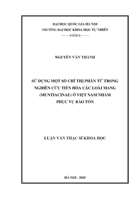 Nghiên cứu tiến hóa loài Muntiacinae ở Việt Nam bằng chỉ