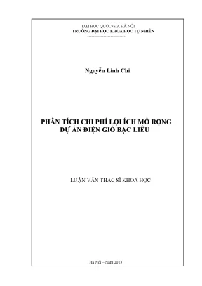 Phân Tích Chi Phí Lợi Ích Dự Án Điện Gió Bạc Liêu