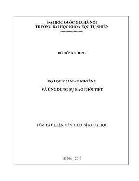 Ứng Dụng Bộ Lọc Kalman Khoảng Trong Dự Báo Thời Tiết