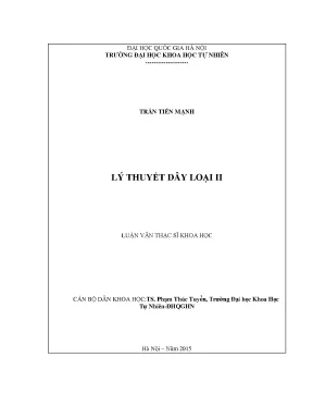 Lý Thuyết Dây Loại II: Nghiên Cứu và Ứng Dụng