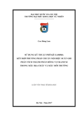Phân Tích Đồng Vị Uranium Trong Mẫu Địa Chất Bằng Kỹ 