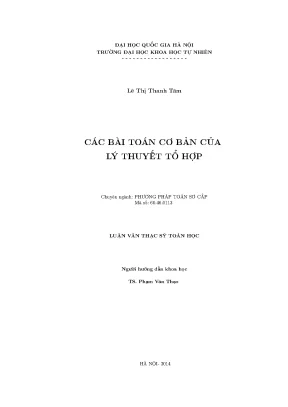 Các Bài Toán Cơ Bản Trong Lý Thuyết Tổ Hợp