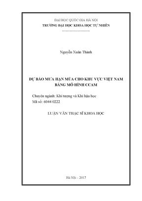 Dự báo mưa hạn mùa cho Việt Nam bằng mô hình CCAM