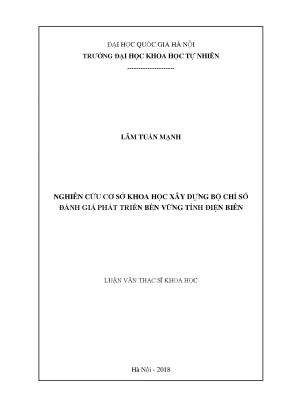 Nghiên cứu chỉ số đánh giá phát triển bền vững tỉnh Điện