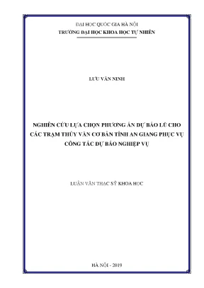 Nghiên cứu phương án dự báo lũ cho trạm thủy văn An Giang