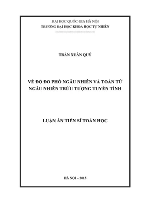 Độ Đo Phổ Ngẫu Nhiên và Toán Tử Ngẫu Nhiên Trừu Tượng