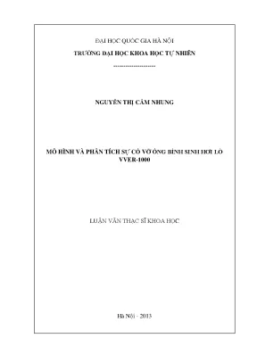 Phân Tích Sự Cố Vỡ Ống Bình Sinh Hơi Lò VVER-1000