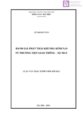 Đánh Giá Phát Thải Khí N₂O Từ Xe Máy Giao Thông Tại Việt Nam