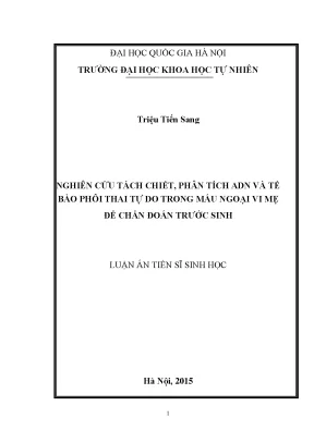 Nghiên cứu quy trình tách chiết ADN và tế bào phôi thai