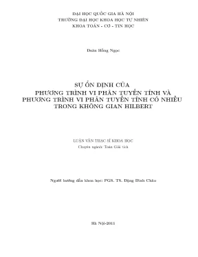Sự ổn định của phương trình vi phân tuyến tính trong