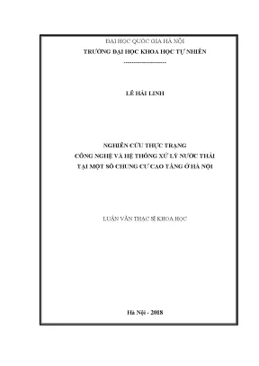 Nghiên cứu công nghệ xử lý nước thải tại chung cư cao