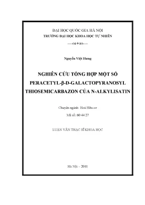 Nghiên cứu tổng hợp peracetyl β-D-galactopyranosyl