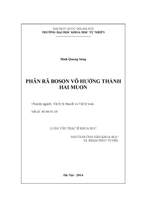 Phân rã boson Higgs thành hai muon: Nghiên cứu và ứng dụng