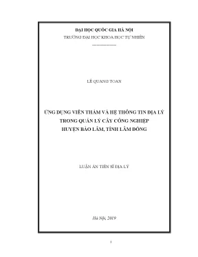 Ứng Dụng Viễn Thám và Hệ Thống Thông Tin Địa Lý Trong