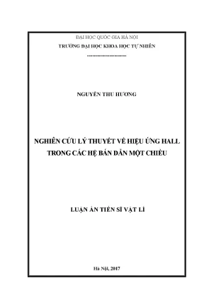 Nghiên cứu hiệu ứng Hall trong hệ bán dẫn một chiều