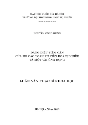 Nghiên cứu dáng điệu tiệm cận của toán tử tiến hóa bị