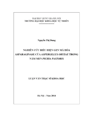 Nghiên cứu biểu hiện gen asparaginase từ Aspergillus