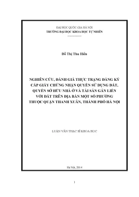 Đánh Giá Thực Trạng Đăng Ký Cấp Giấy Chứng Nhận Quyền Sử