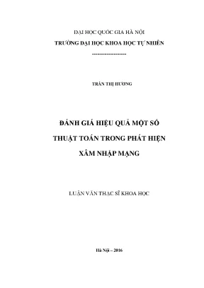 Đánh giá hiệu quả thuật toán phát hiện xâm nhập mạng