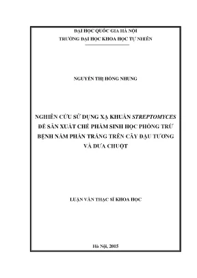 Nghiên cứu sử dụng xạ khuẩn Streptomyces trong sản xuất