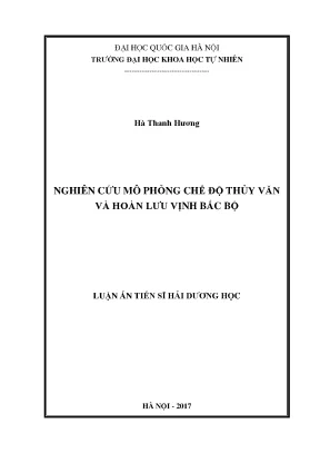 Nghiên cứu mô phỏng thủy văn và hoàn lưu vịnh Bắc Bộ