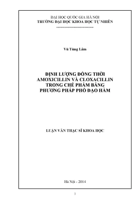 Phương Pháp Định Lượng Đồng Thời Amoxicillin và