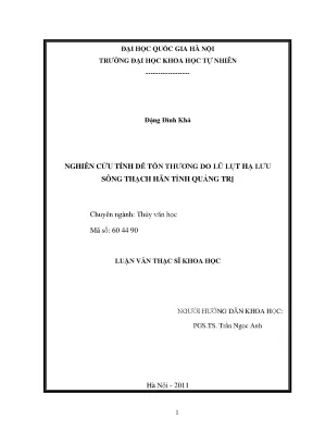 Nghiên Cứu Tính Dễ Tổn Thương Do Lũ Lụt Tại Hạ Lưu Sông