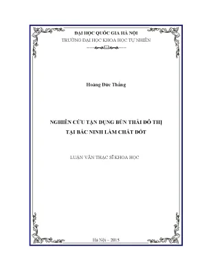 Nghiên cứu bùn thải đô thị Bắc Ninh làm chất đốt hiệu quả