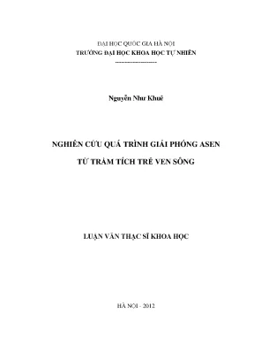 Nghiên cứu giải phóng asen từ trầm tích trẻ ven sông