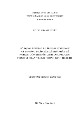 Nghiên cứu tính ổn định của phương trình vi phân trong