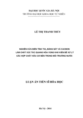 Nghiên cứu biến tính TiO2 bằng sắt và carbon để xử lý