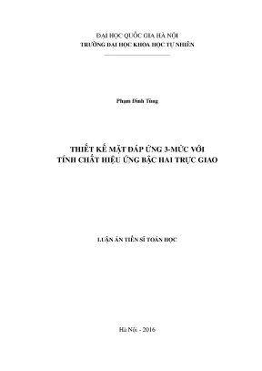 Thiết Kế Mặt Đáp Ứng 3 Mức Với Hiệu Ứng Bậc Hai