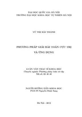 Phương Pháp Giải Bài Toán Cực Trị và Ứng Dụng Trong Toán Học