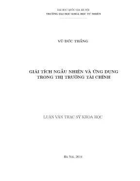 Giải Tích Ngẫu Nhiên và Ứng Dụng Trong Tài Chính