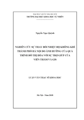 Nghiên cứu ảnh hưởng của đô thị hóa đến nhiệt độ không 