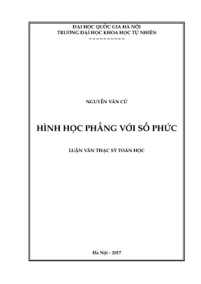 Nghiên cứu hình học phẳng với số phức