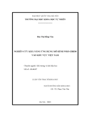 Nghiên cứu ứng dụng mô hình WRF-Chem tại Việt Nam