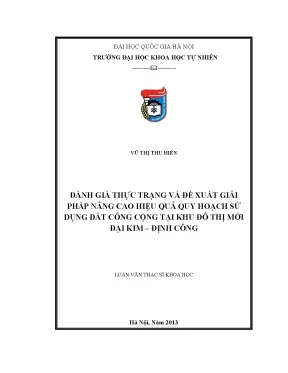 Đánh Giá và Giải Pháp Nâng Cao Quy Hoạch Sử Dụng Đất